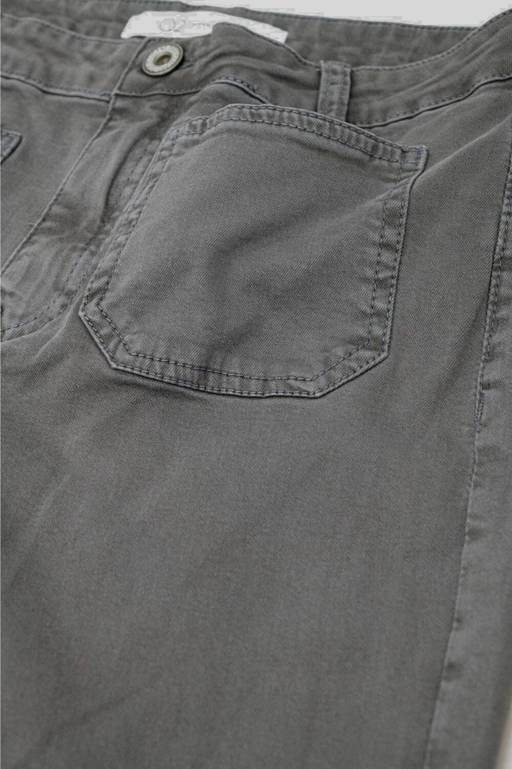 Dark grey Skinny Flared Jeans With Front Pocket Detail - trousers
