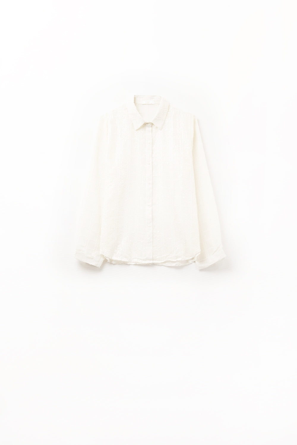 beige chiffon shirt with sequin detail - Shirts