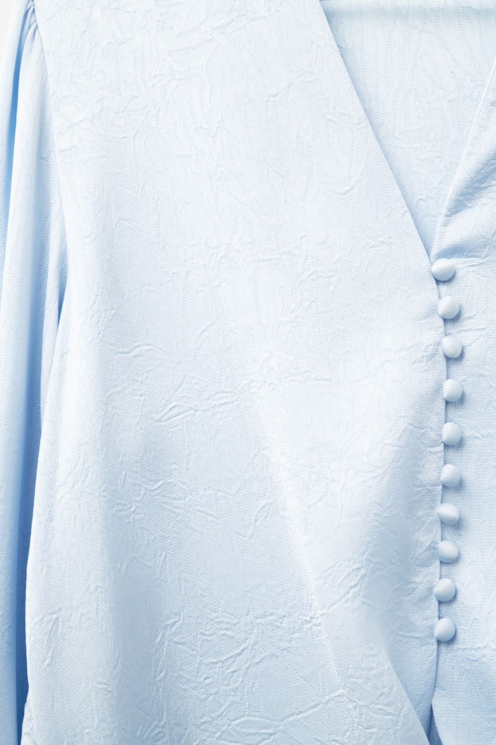 Cropped buttoned Shirt In Blue Featuring knot - Shirts
