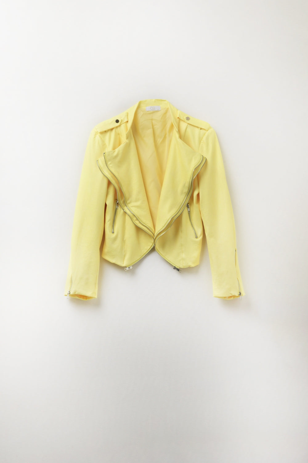 Yellow Jacket with Zipper Details
