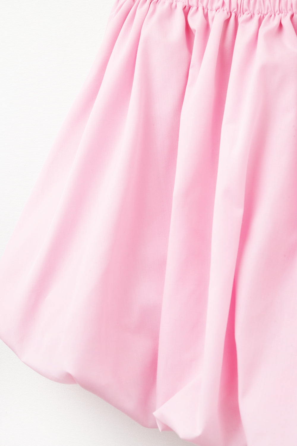 Pink poplin balloon miniskirt