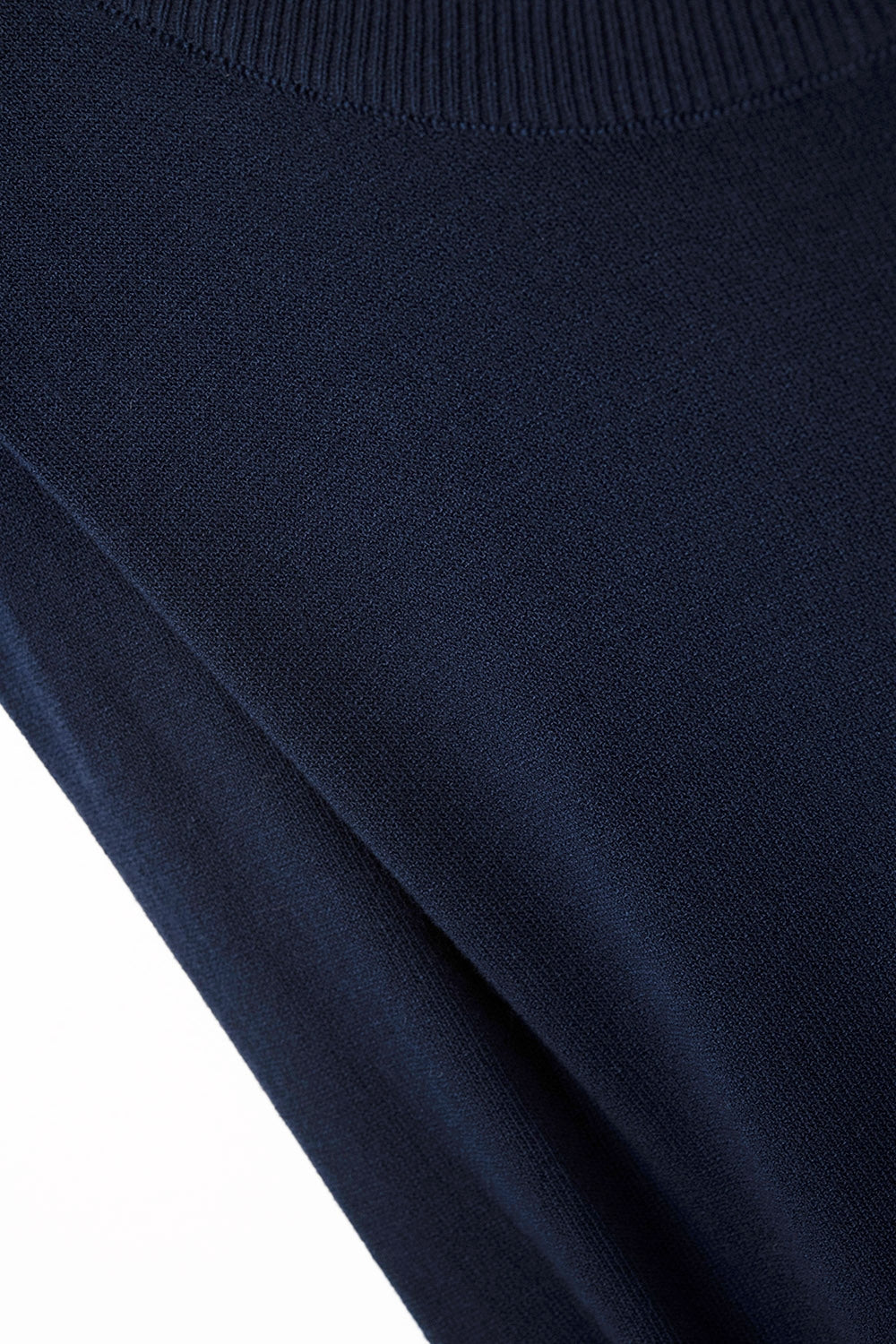 Sleeveless Knited Top With Shoulder Drape in Navy - jumper