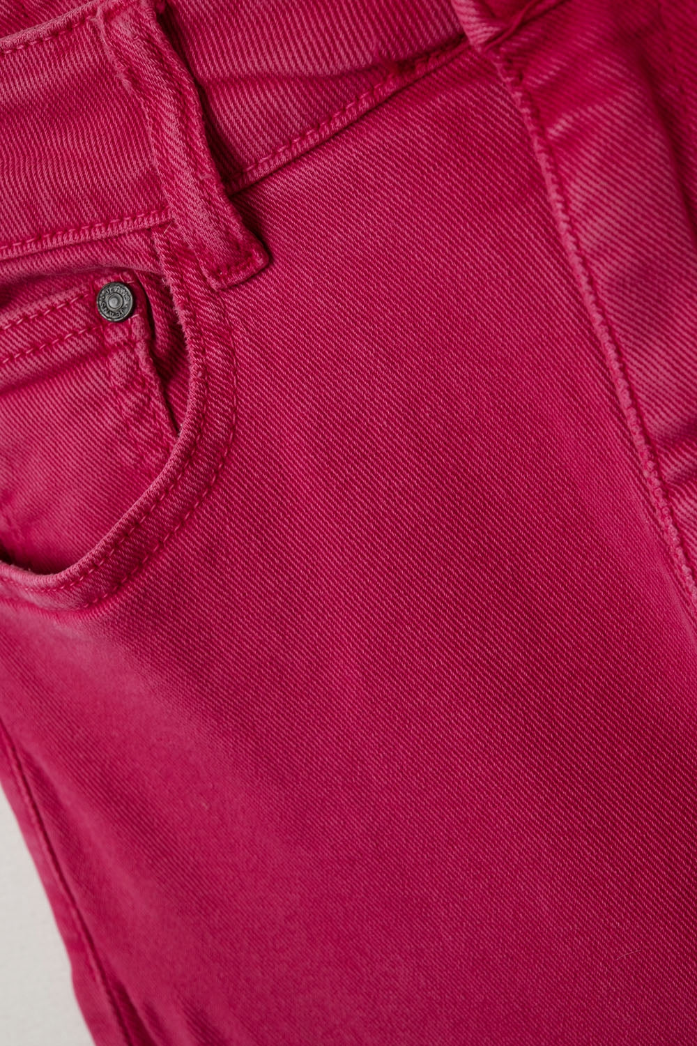 Straight leg Pants with cropped hem in magenta - Coloured Jeans