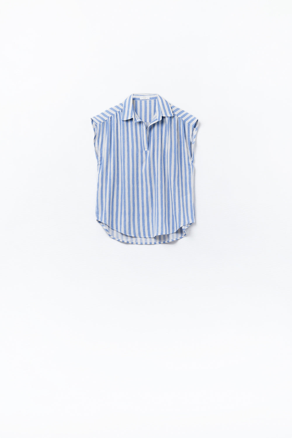 Striped dropped sleeves Blouse in Blue - Shirts
