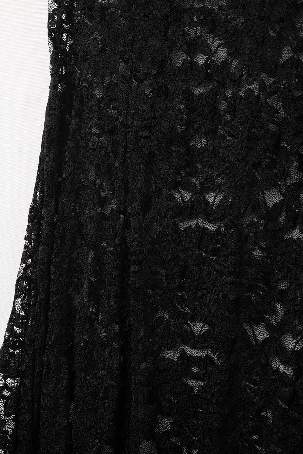 trendy black lace long skirt