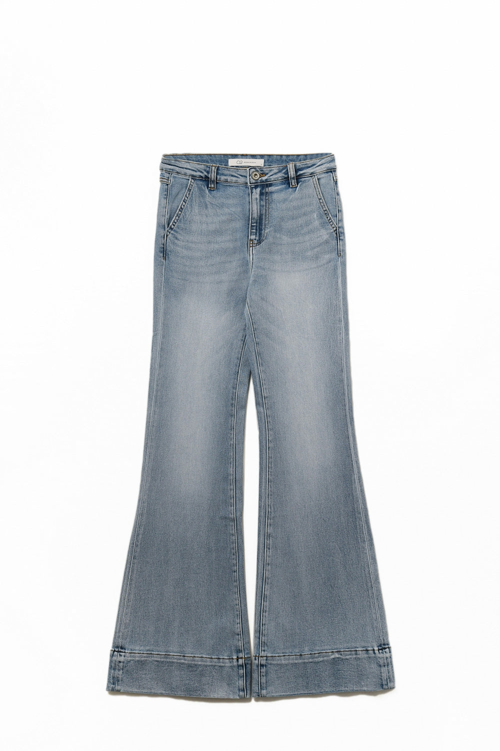 light wash flared jeans made of high-quality denim - Denim