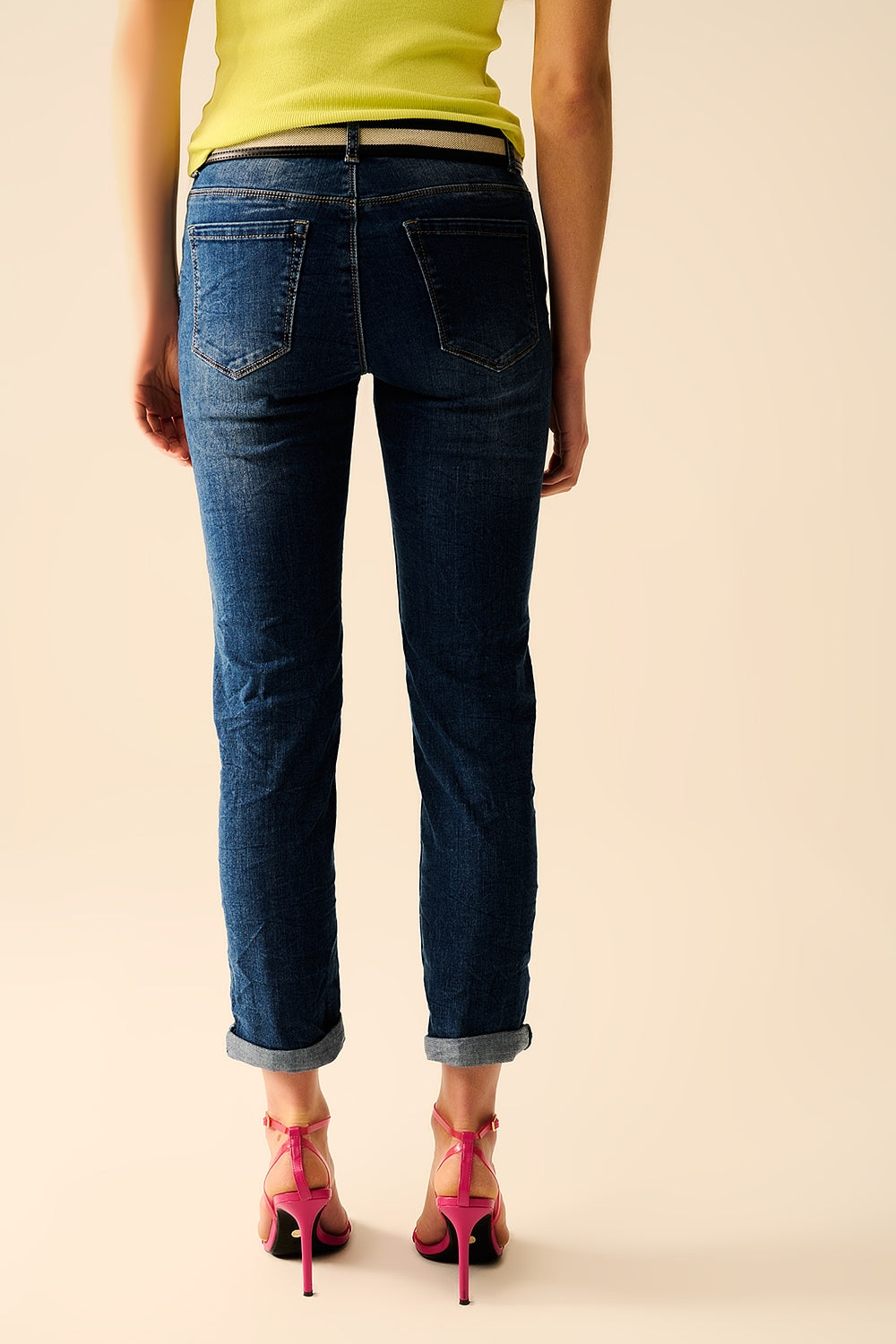 Basic Super Skinny Mid Wash Stretchy Jeans - Denim
