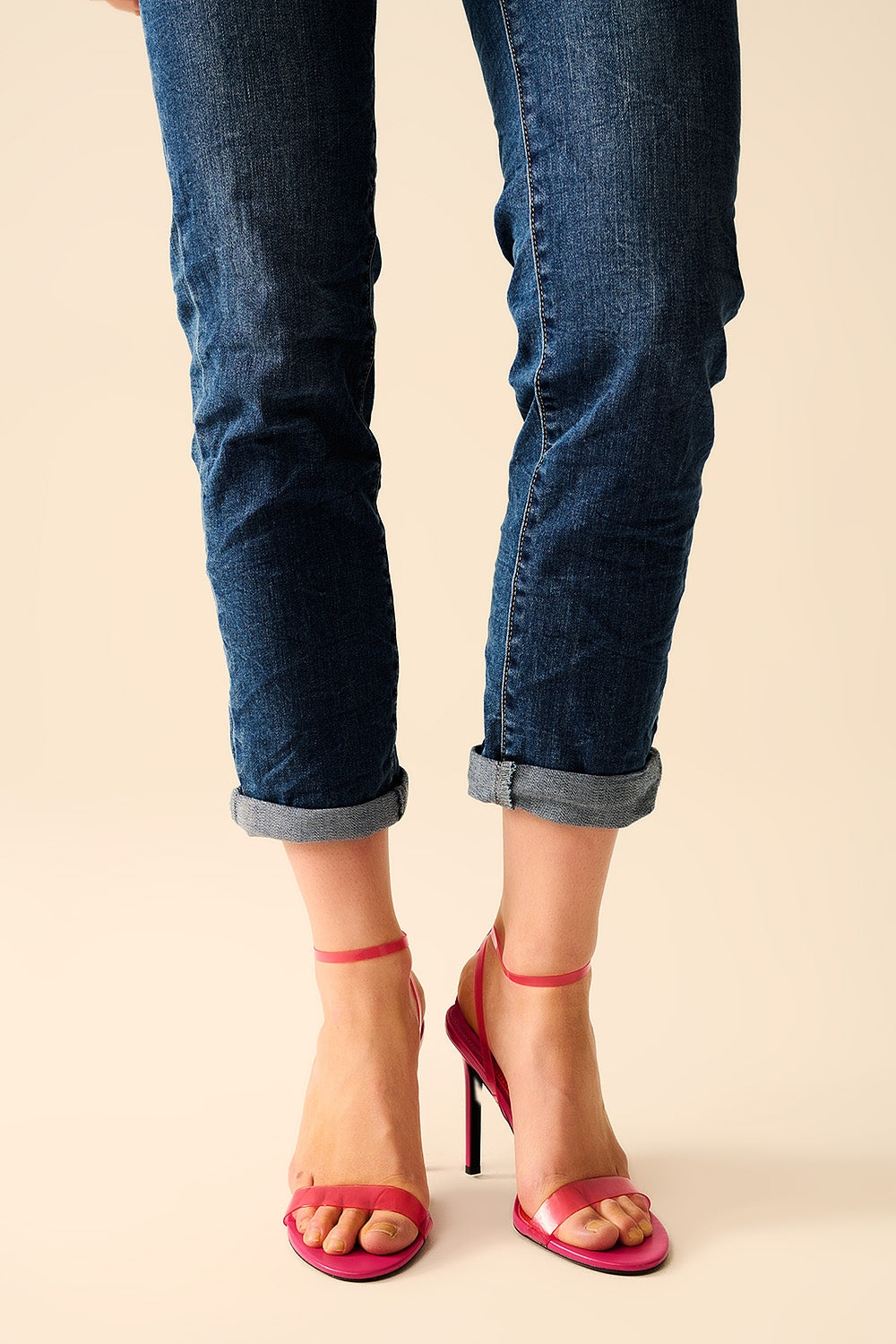 Basic Super Skinny Mid Wash Stretchy Jeans - Denim