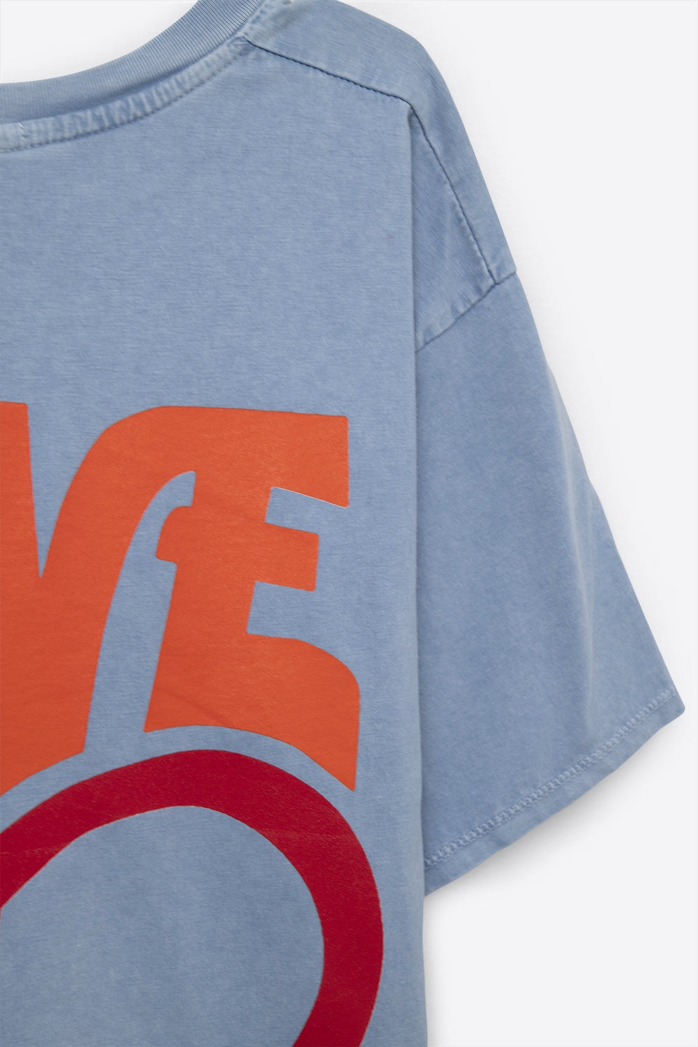 Blue T-Shirt made in italy with Love is Air and Heart with Peace logo - top