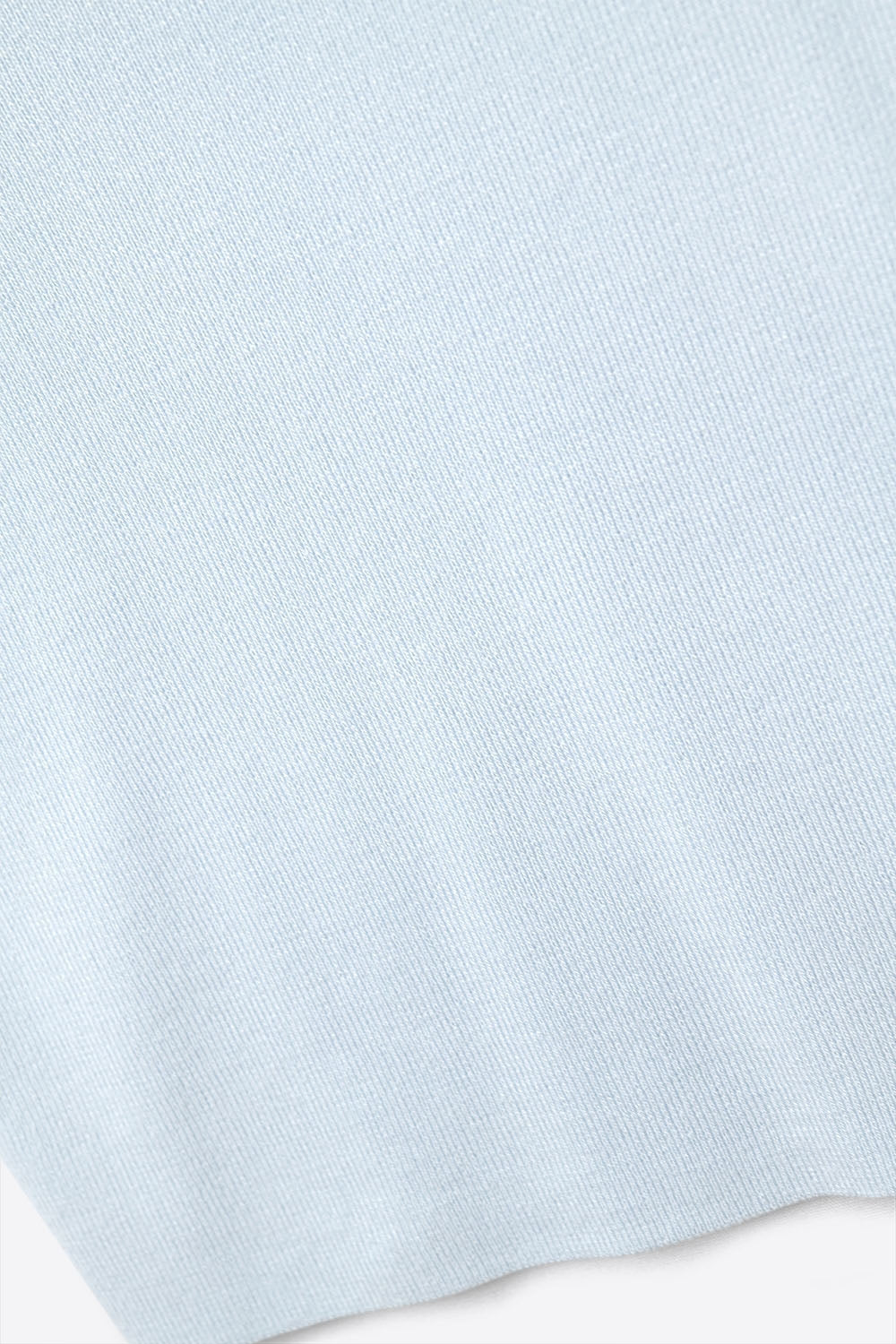Baby Blue ribbed knit top with V-neck and spaghetti straps
