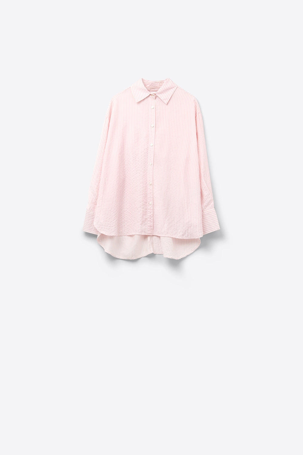 oversized baby pink shirt with bow in the back - Shirts