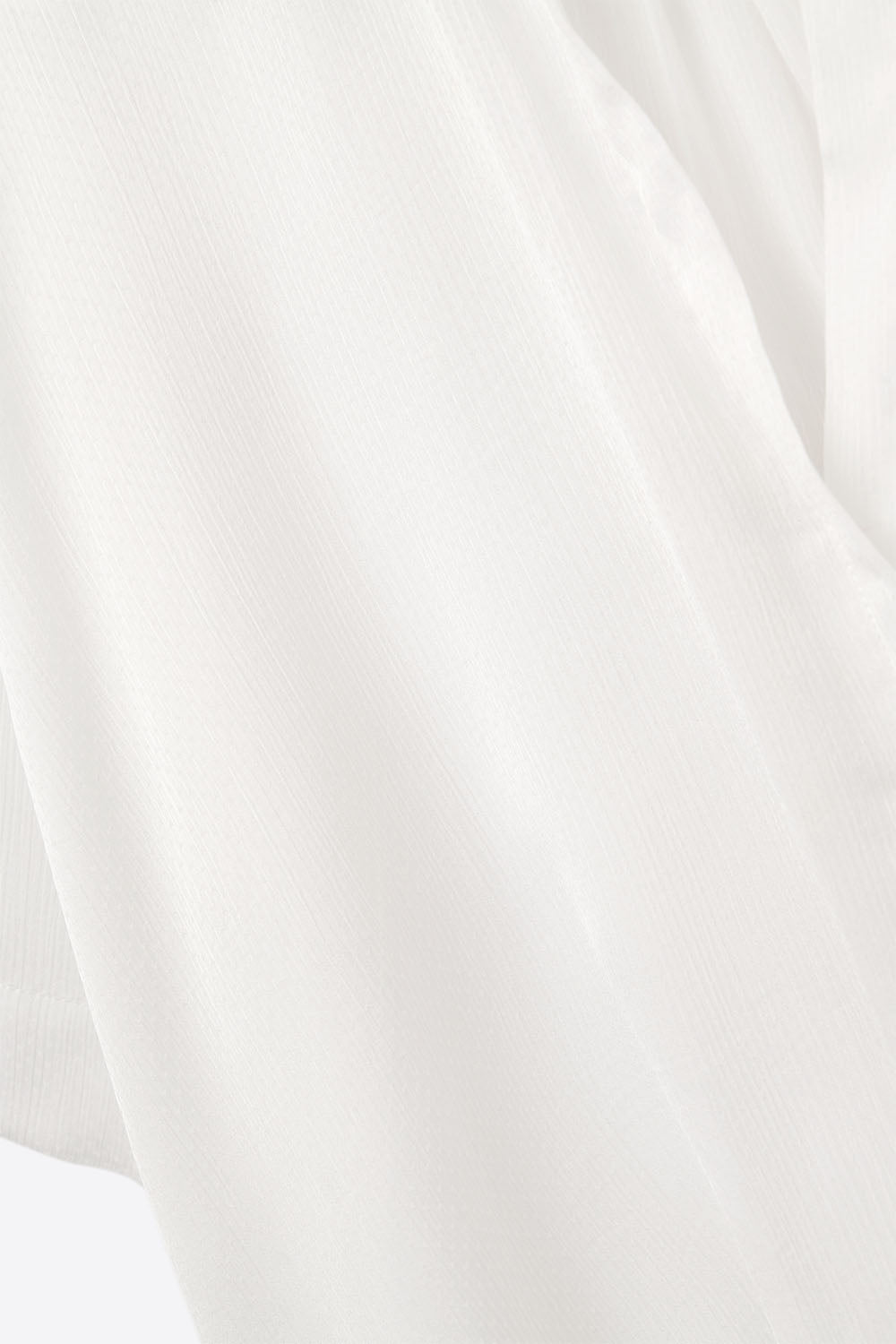 Draped Short Sleeve Blouse in White - Shirts