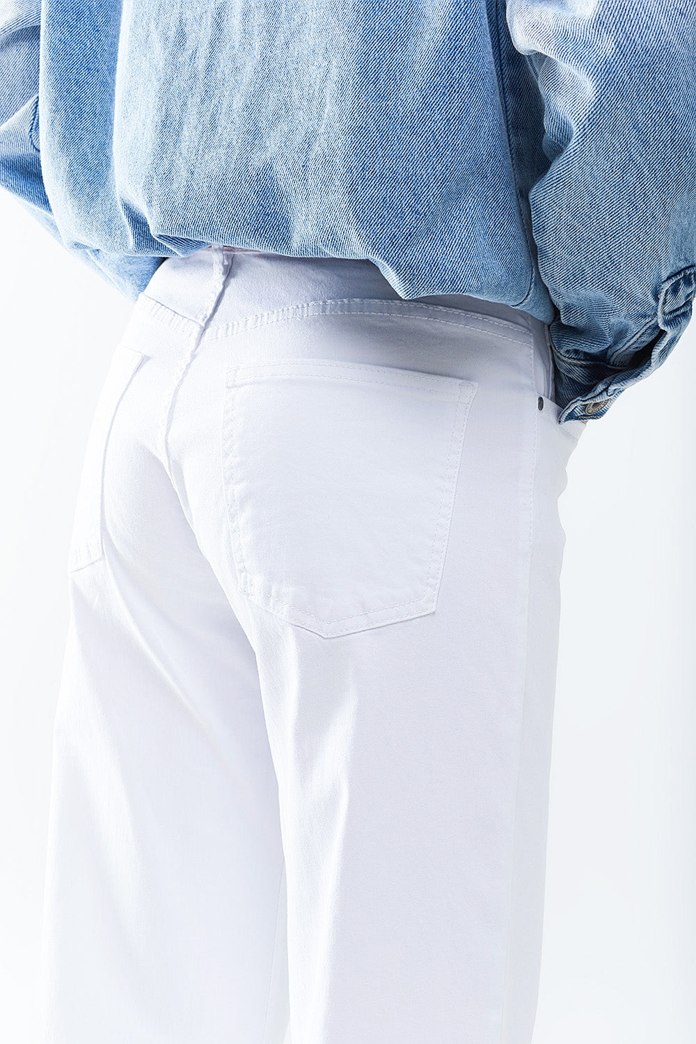 White Straight Pants wide leg - Coloured Jeans