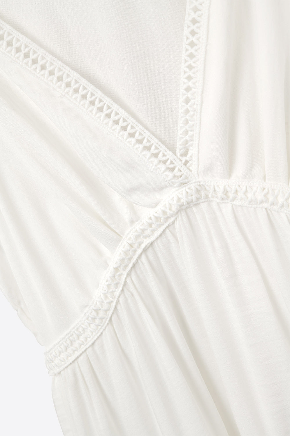 White Maxi Dress With Lace Details and boho style - dress