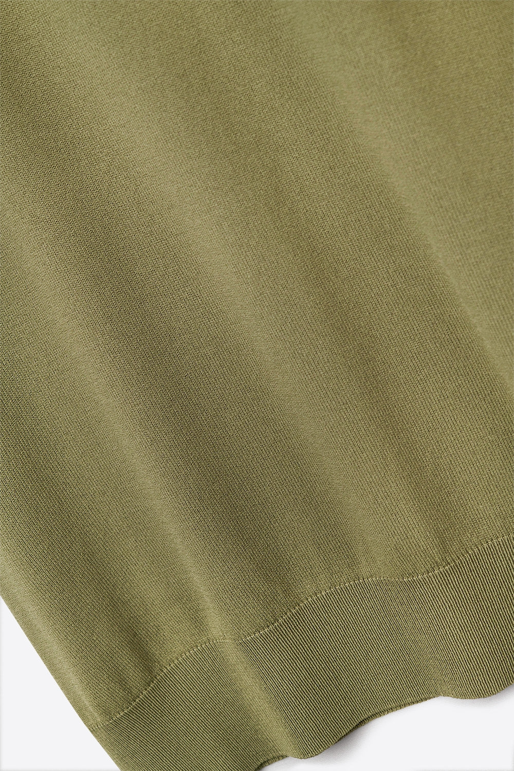 Khaki turtleneck sweater with fitted short sleeves - Jumpers