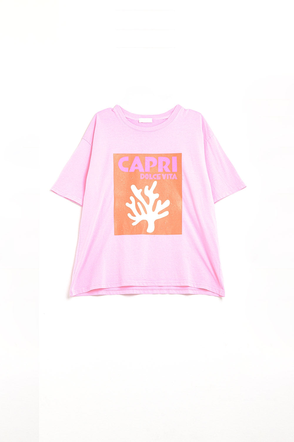 Baby Pink Capri Dolce Vita T-shirt Made in Italy - top