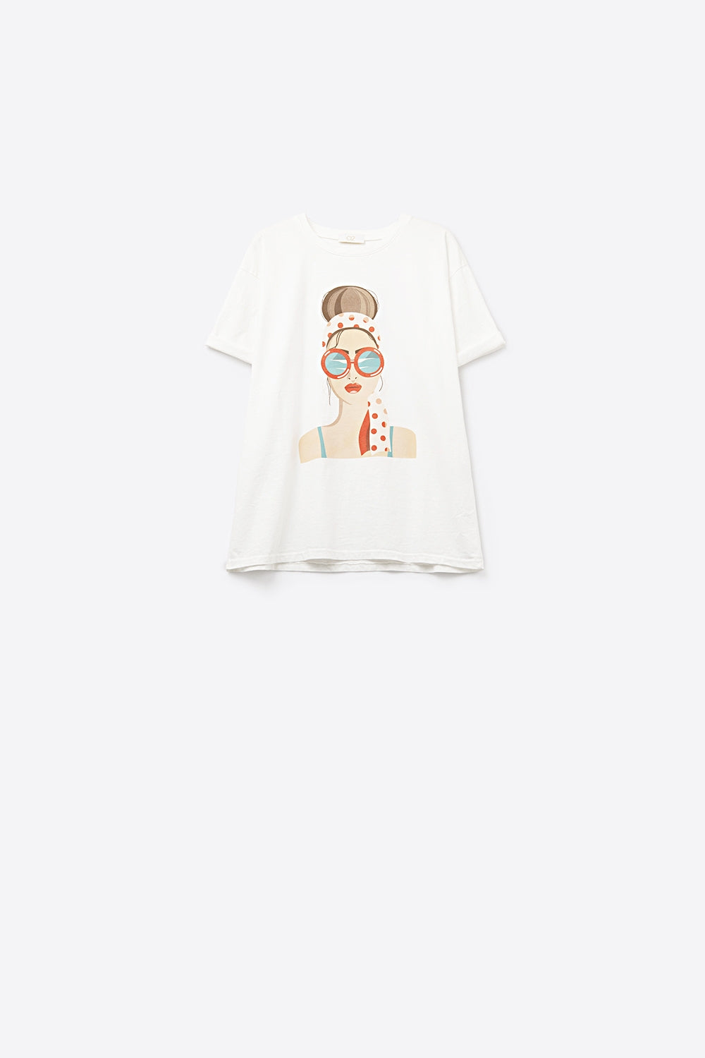 White T-shirt made in Italy with a vintage girl graphic - top
