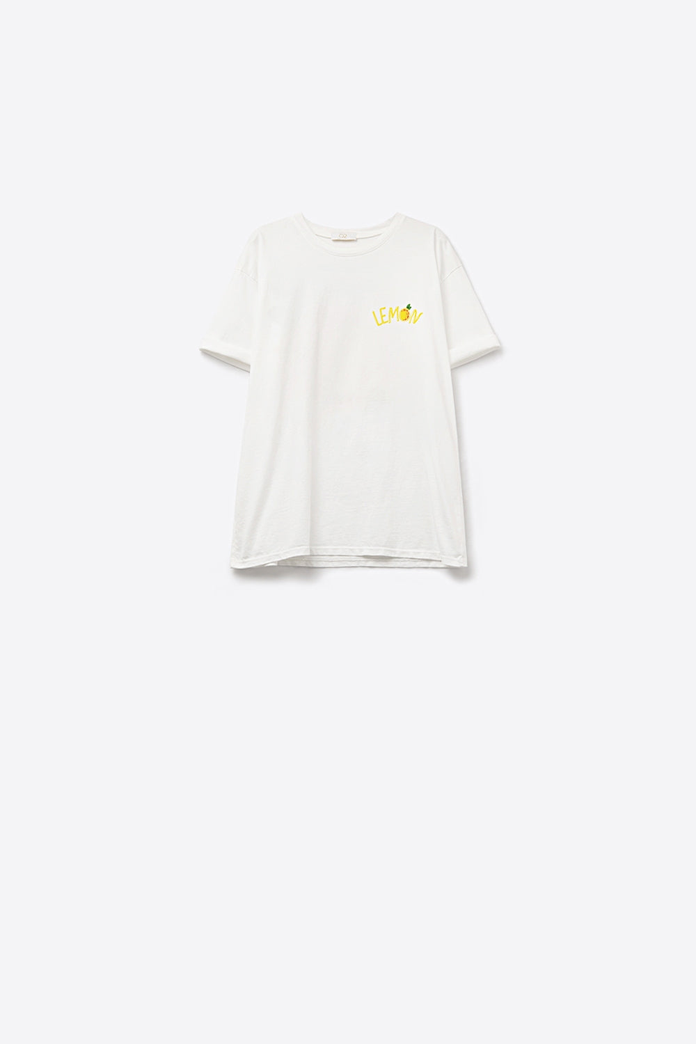 Made in Italy white t-shirt with Lemon graphic - top