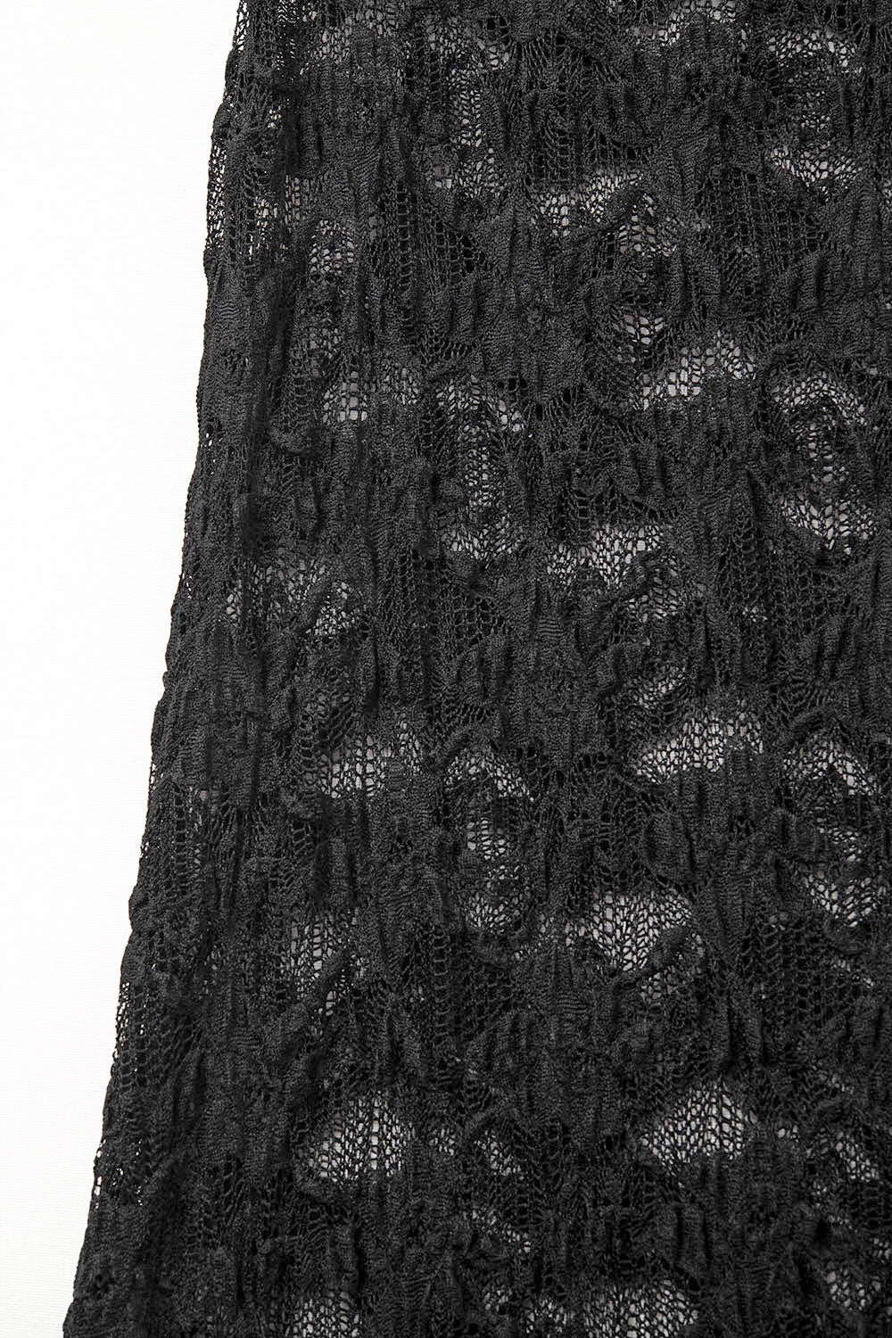 Long Sheer Black Bohemian Style Skirt