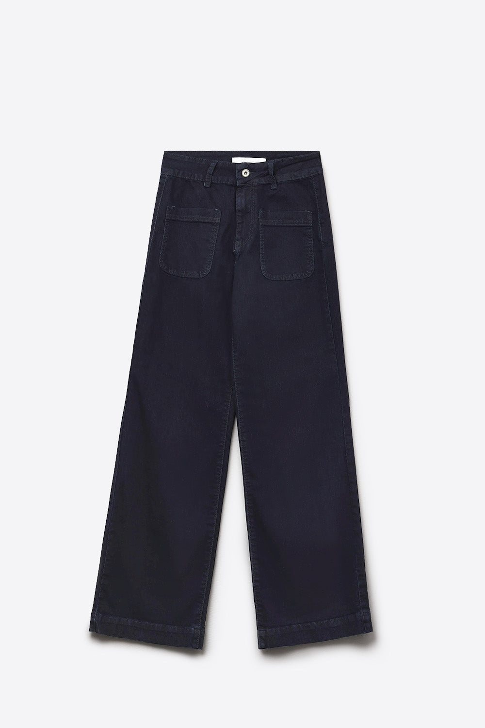 Straight Marine Jeans With Pocket Detail in Deep Blue - Denim