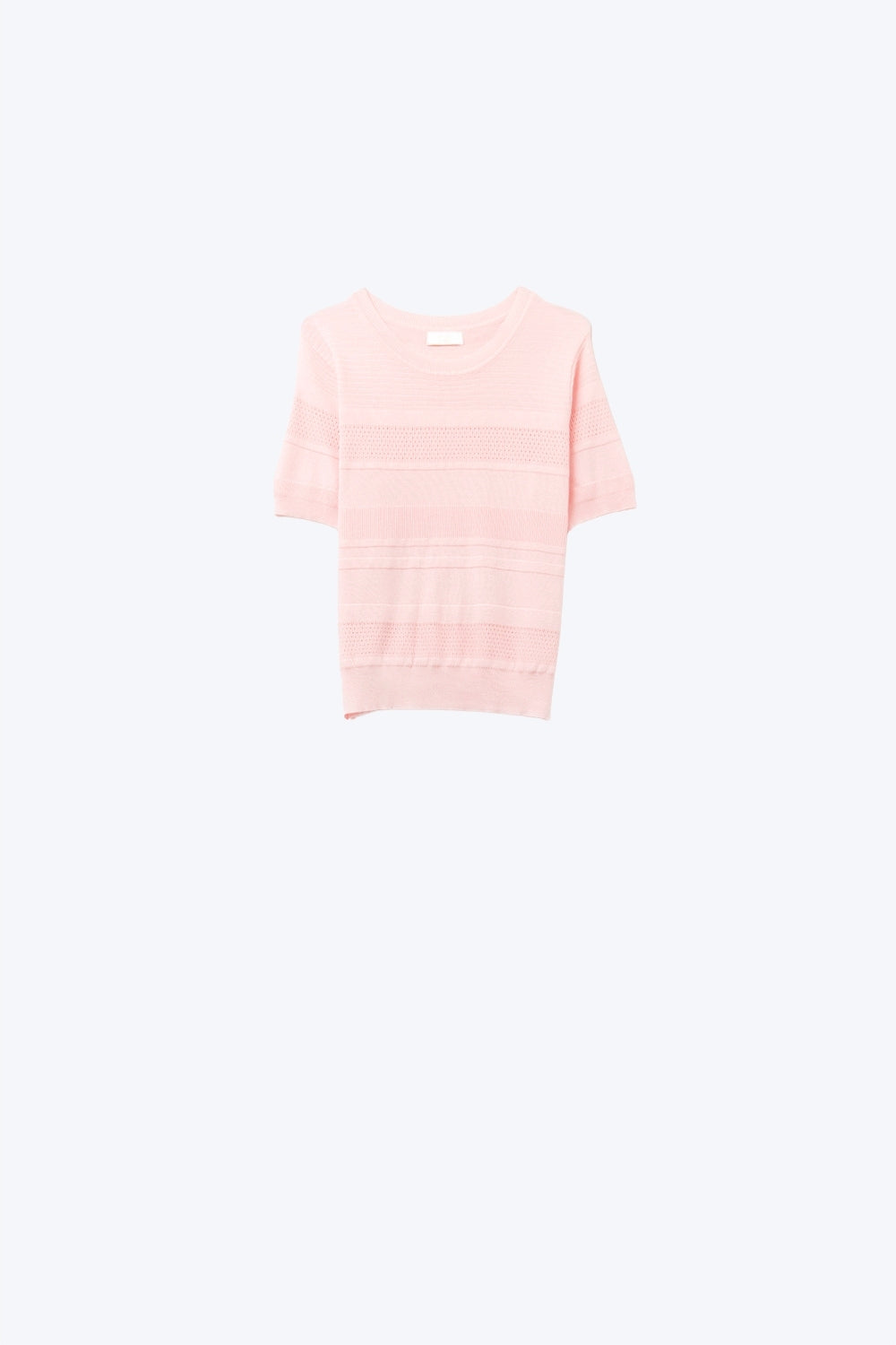 Textured Stripe Knit Sweater in pink - jumper