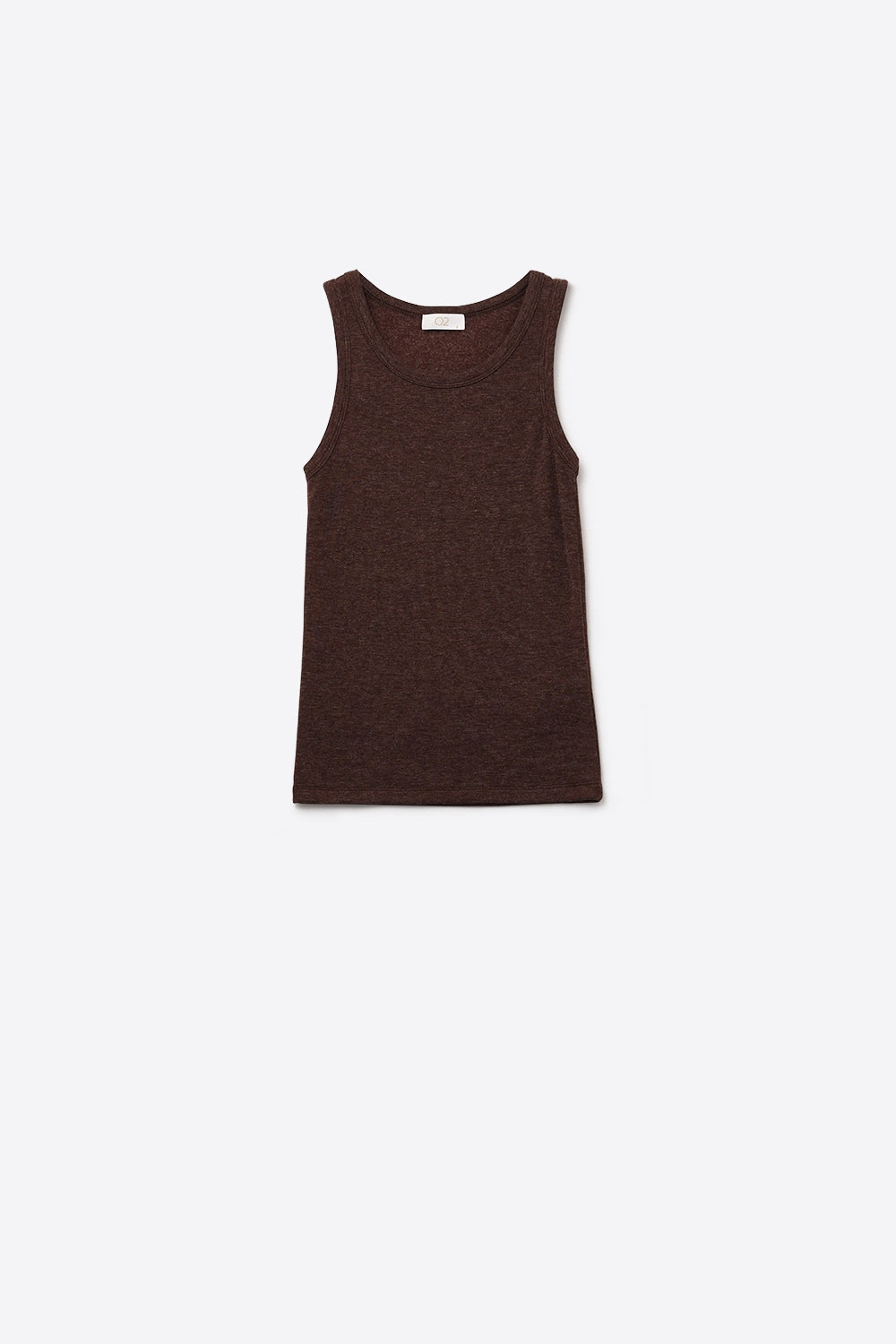 Super Soft Knitted Basic Tank in Chocolate Brown - top