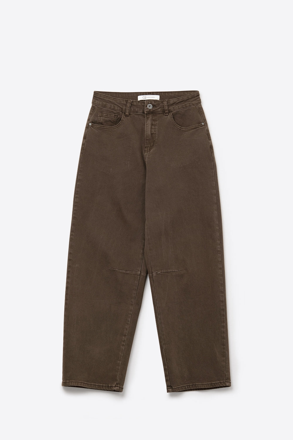 Comfortable stretch jeans with barrel leg in brown - Coloured Jeans