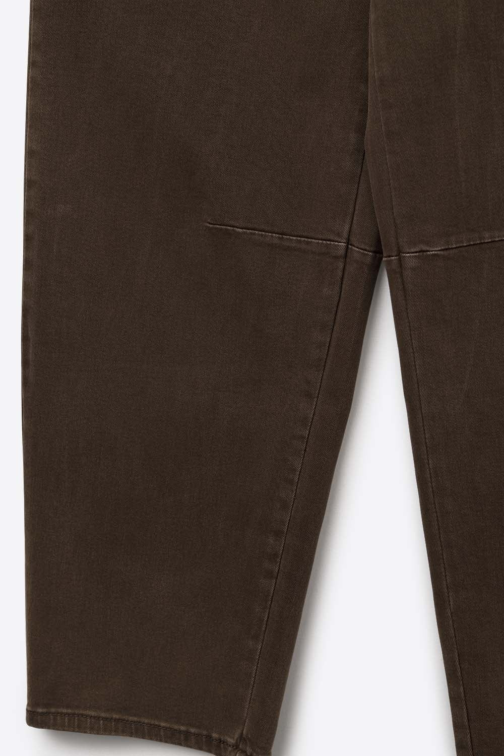Comfortable stretch jeans with barrel leg in brown - Coloured Jeans