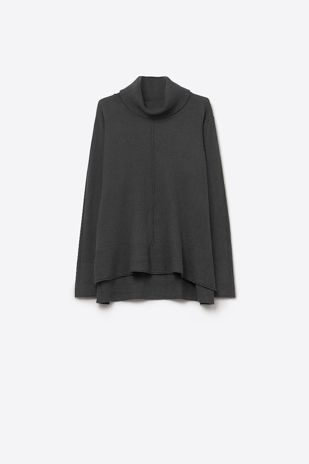 Oversized Roll Neck Sweater in black