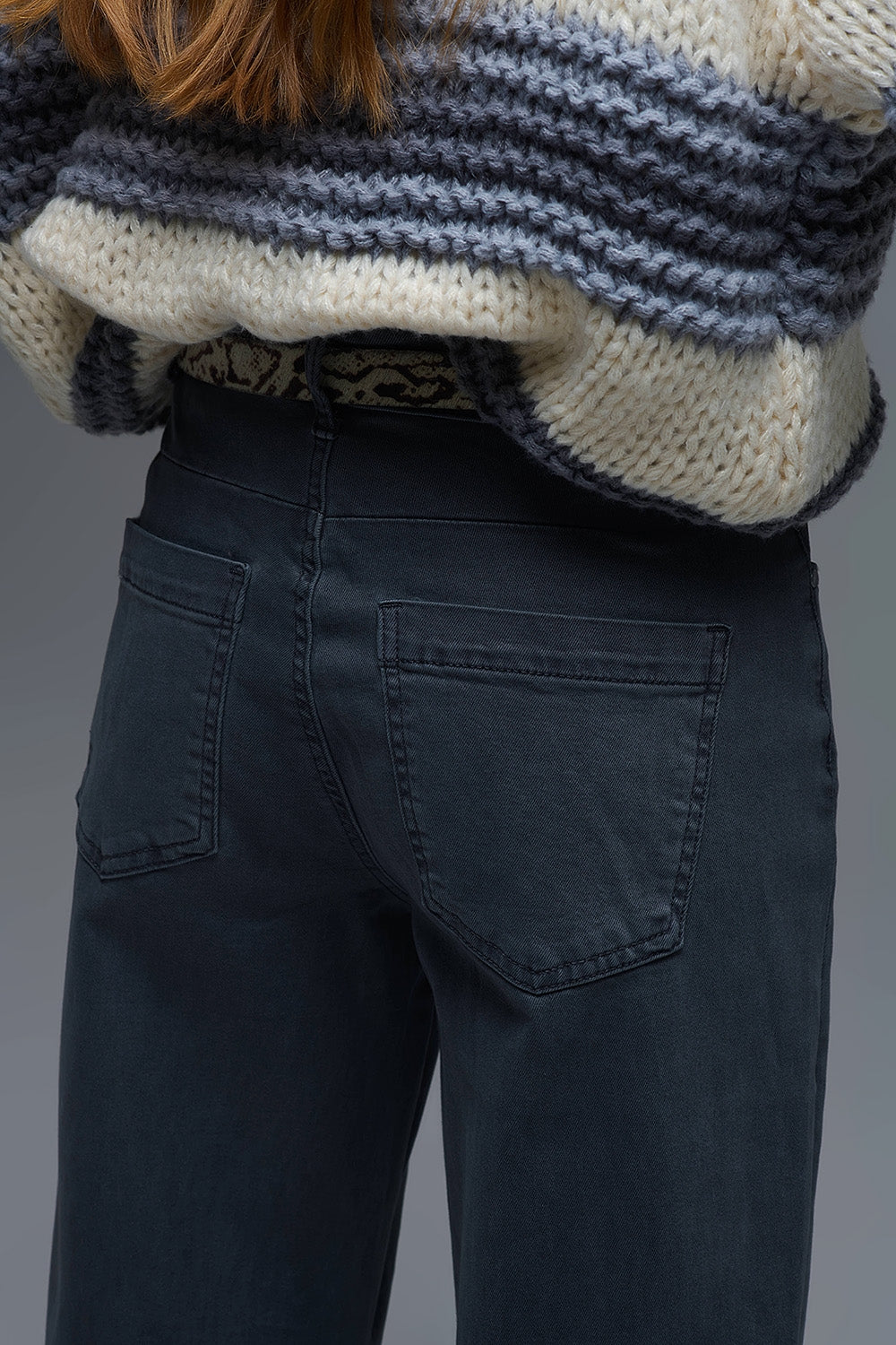 Comfortable stretch jeans with barrel leg in grey - Coloured Jeans