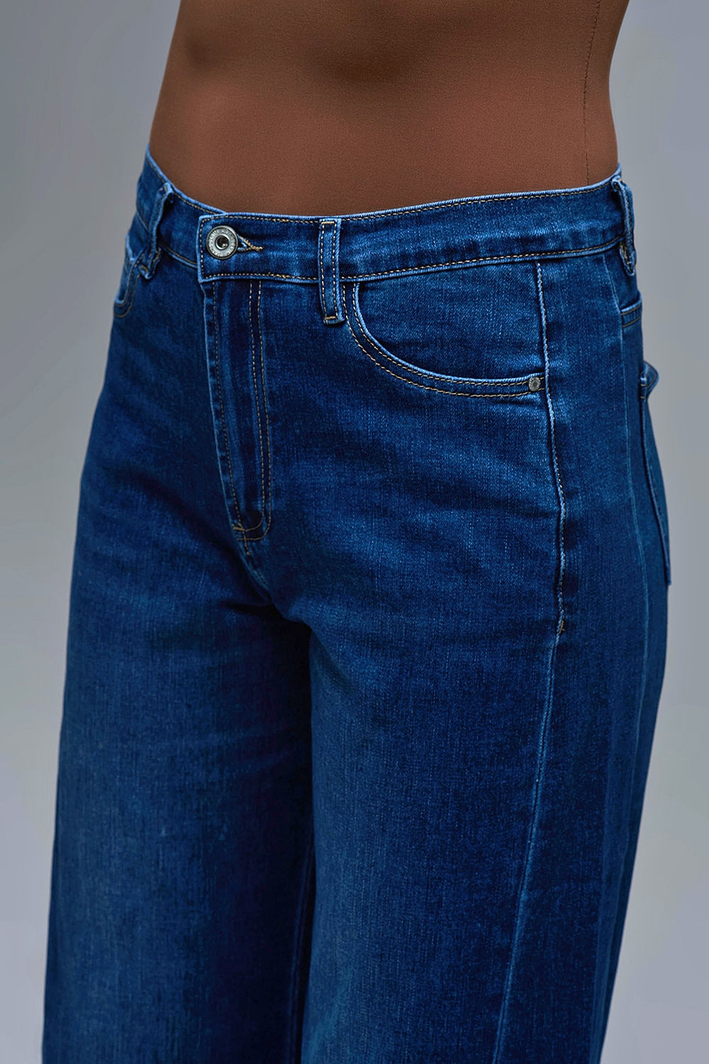 Extra Wide Leg Jeans in Dark Wash - Denim