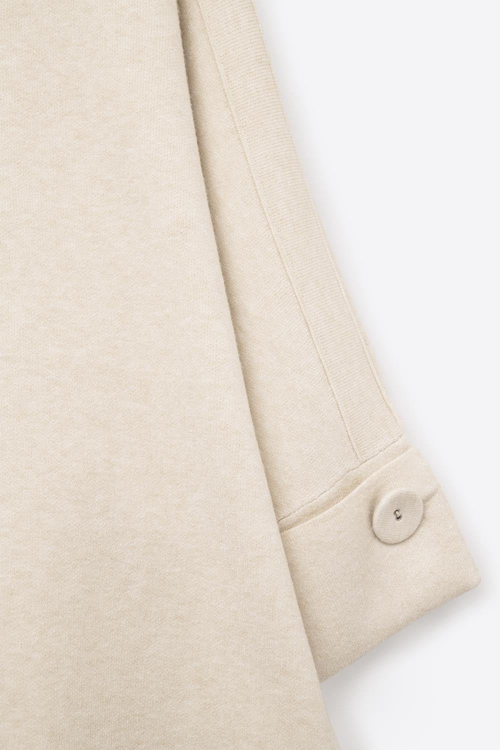 Cream Knitted Sweater with Button Details