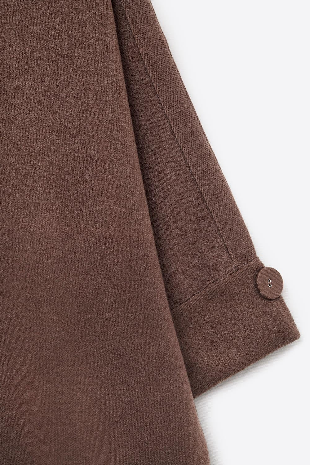 Brown Knitted Sweater with Button Details