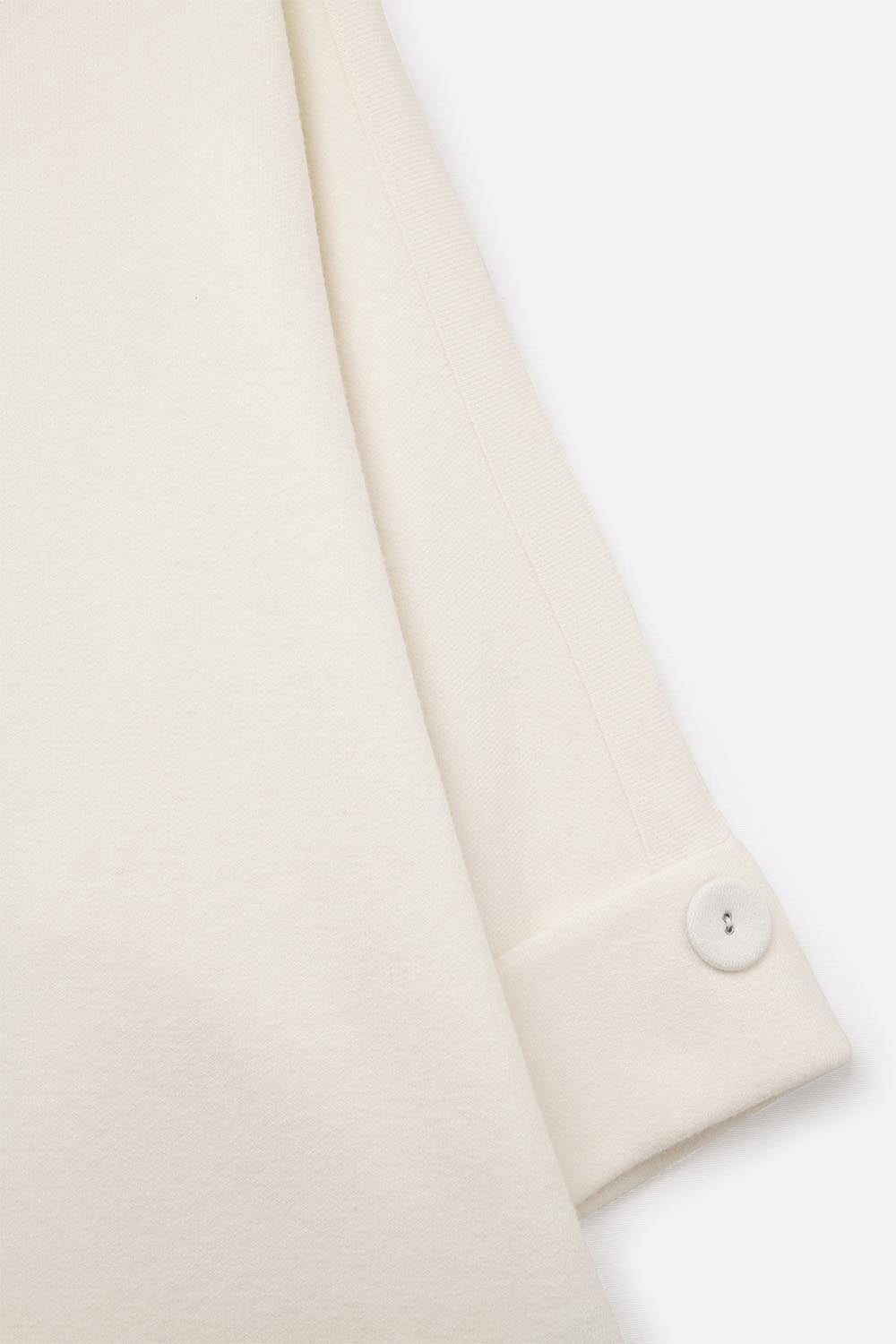 White Knitted Sweater with Button Details