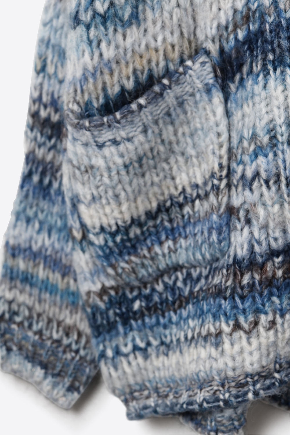 Oversized mottled striped long cardigan with pockets in Blue - Cardigans