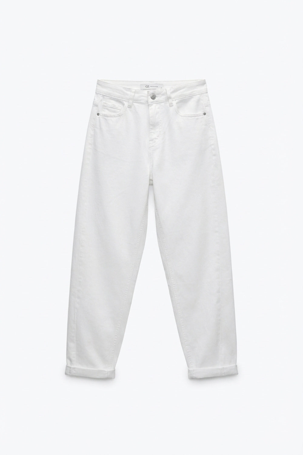 Relaxed Tapered Pants in white Comfy Stretch - trousers