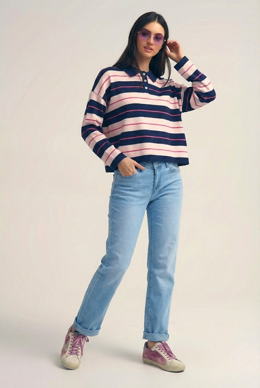 Straight-Leg Light Blue Jeans - Denim