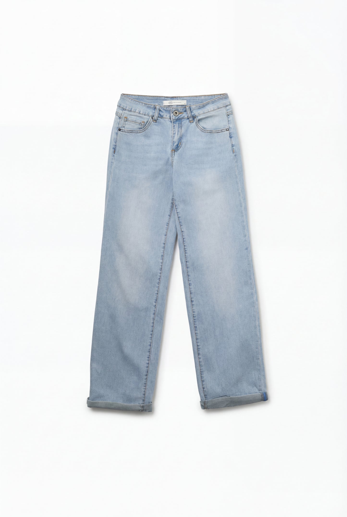 Straight-Leg Light Blue Jeans - Denim
