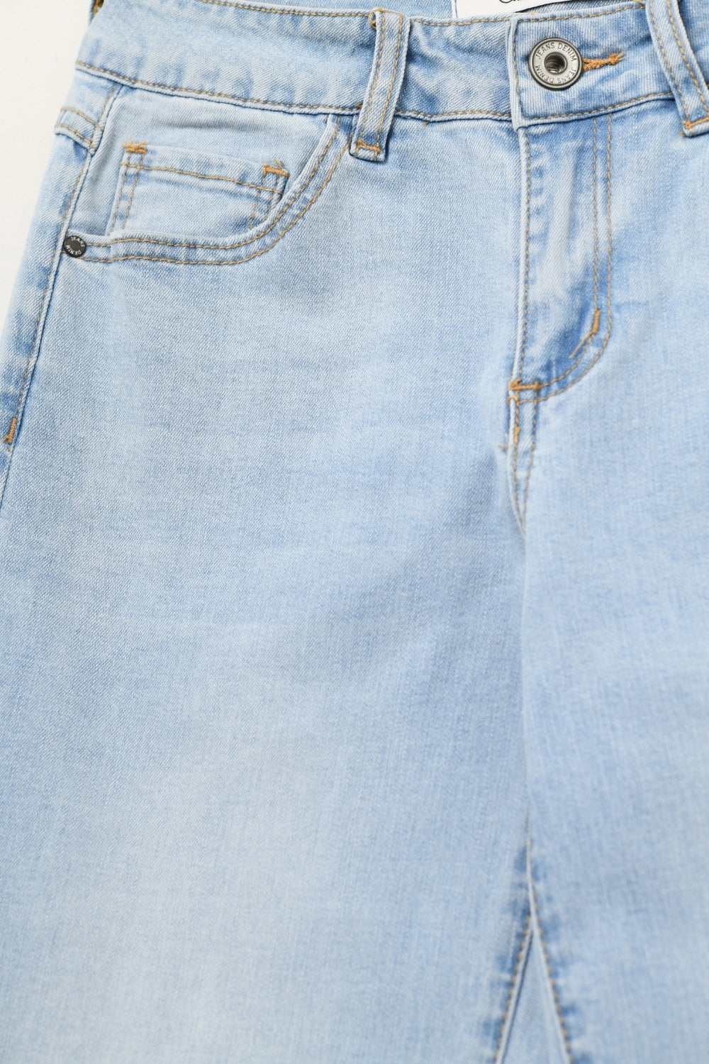 Straight-Leg Light Blue Jeans - Denim
