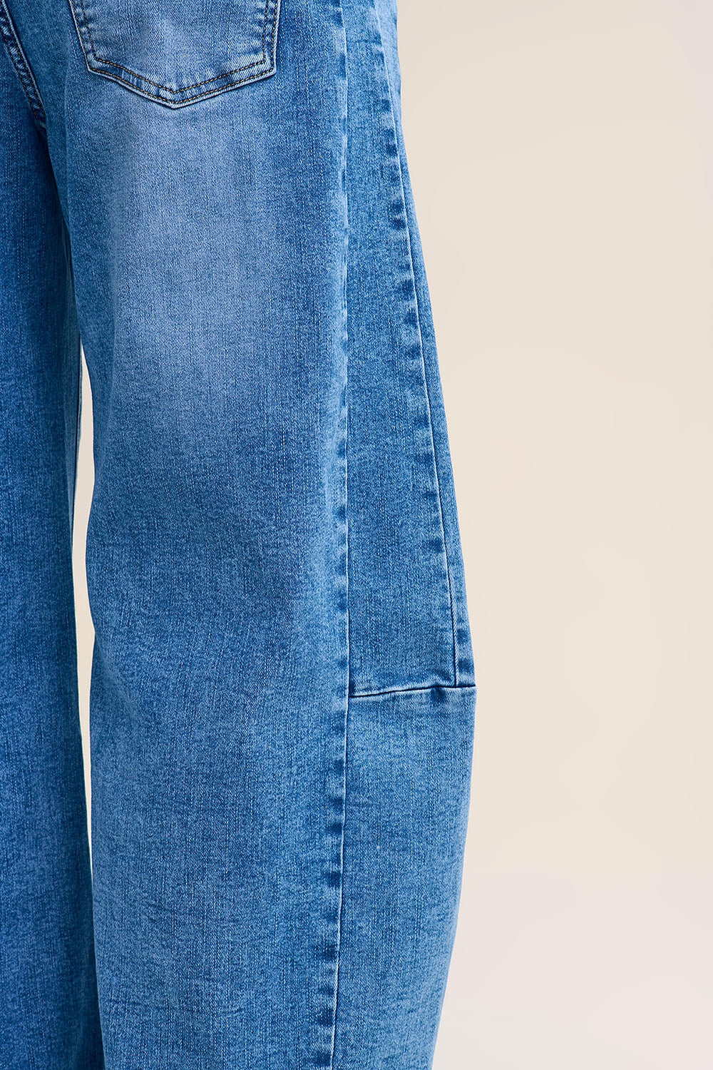 wide leg Barrel Blue Denim Jeans in light wash - Denim