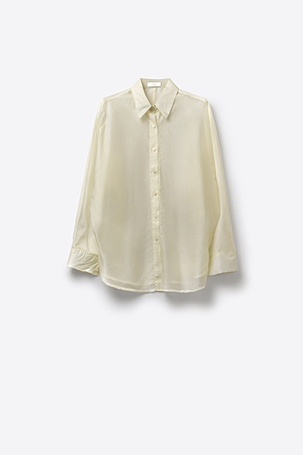 shiny satin Shirt with Relaxed Fit in white color - Shirts