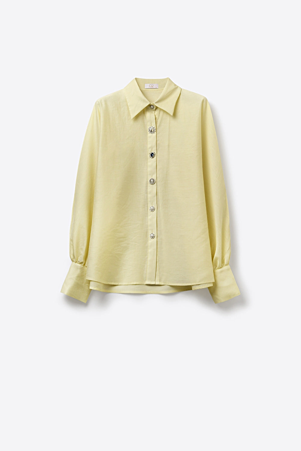 Butter Yellow Button-Up Shirt with buttons on cuff - Shirts