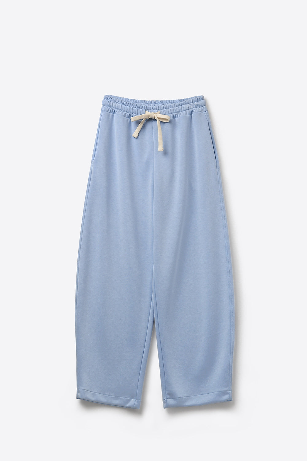 Super-Soft Knit Jogger Pants in blue with Drawstring Waist - trousers