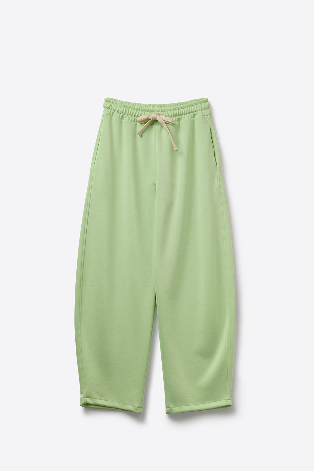 Super-Soft Knit Jogger Pants in green with Drawstring Waist - trousers