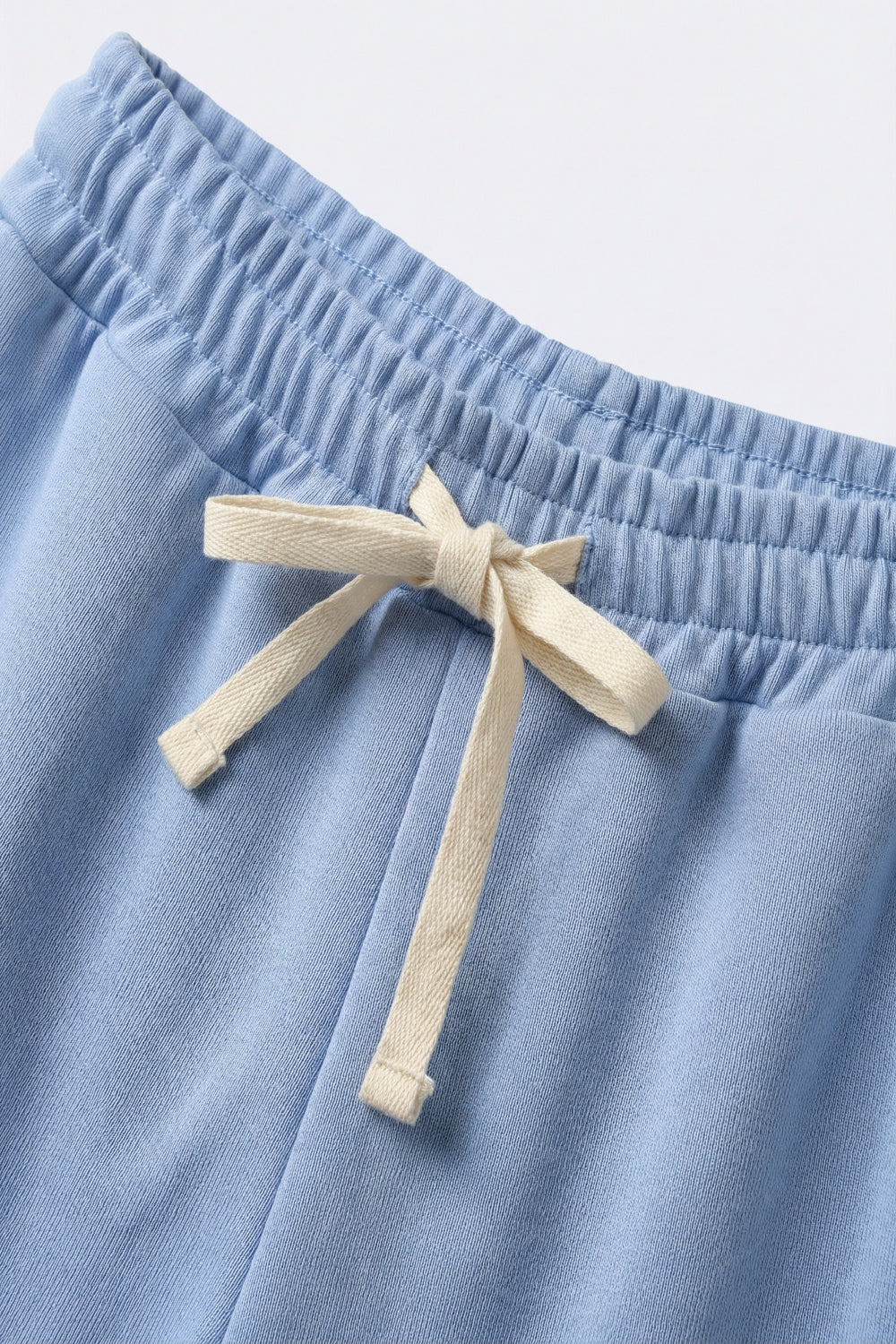 Super-Soft Knit Jogger Pants in blue with Drawstring Waist - trousers