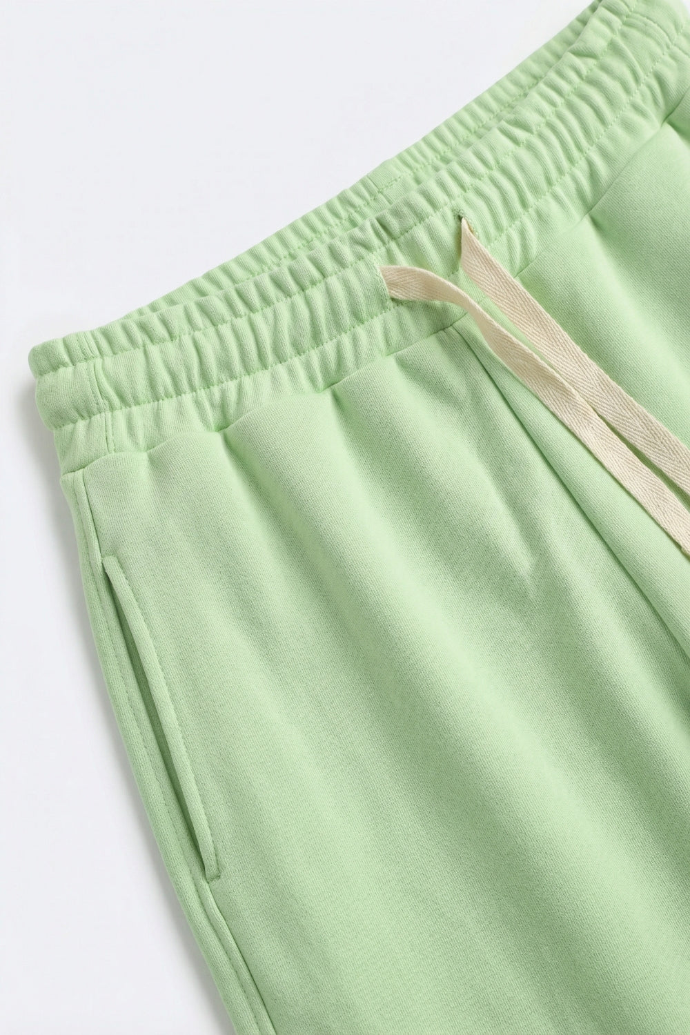 Super-Soft Knit Jogger Pants in green with Drawstring Waist - trousers
