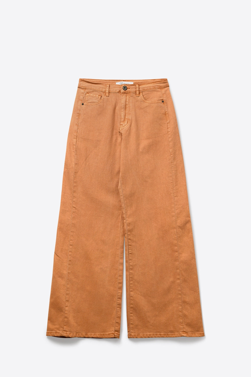 Orange Wide-Leg Pants with lightweight Twill - Coloured Jeans