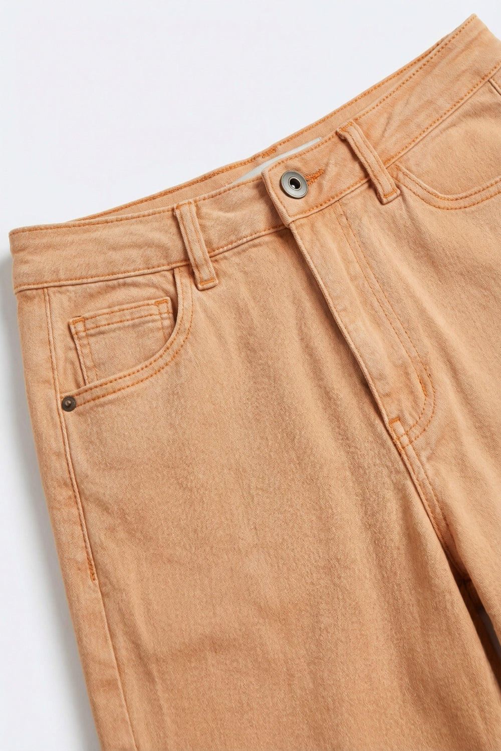 Orange Wide-Leg Pants with lightweight Twill - Coloured Jeans
