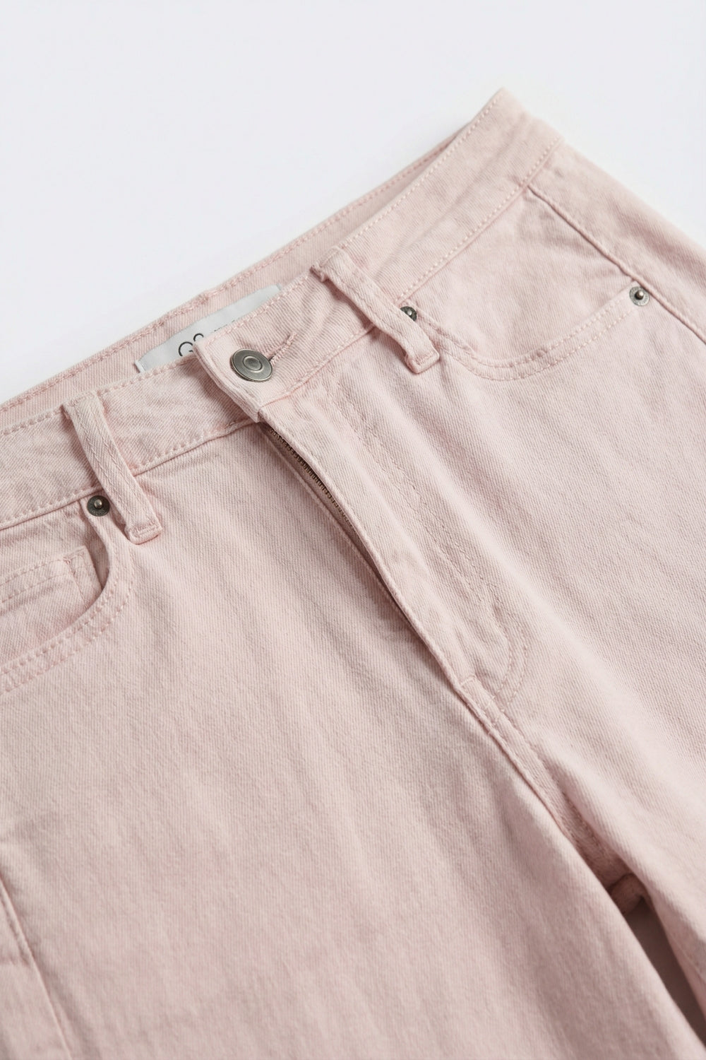 Light Pink Wide-Leg Pants with lightweight Twill - Coloured Jeans