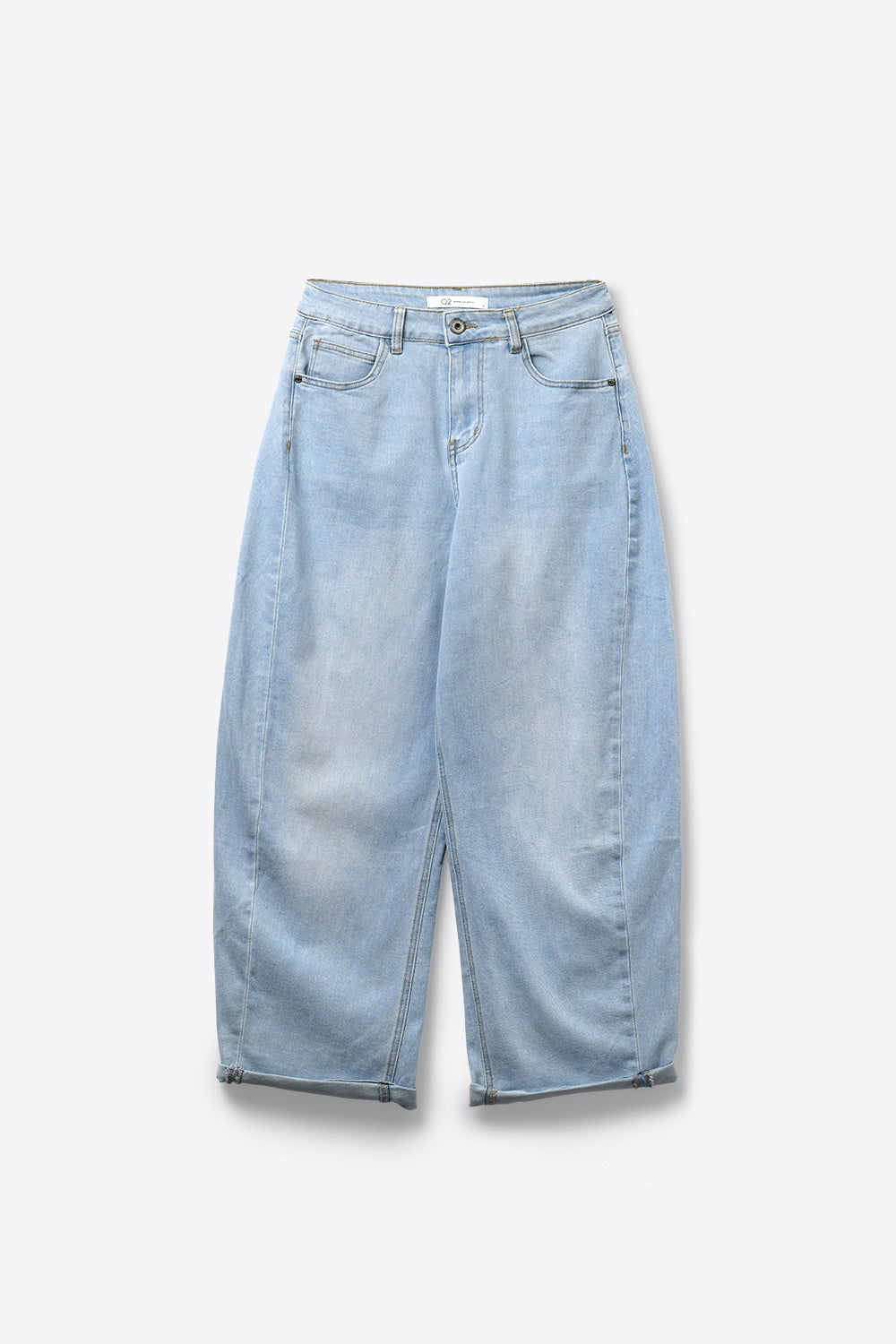 Light Blue Wide-Leg Denim Jeans with lightweight fabric - trousers